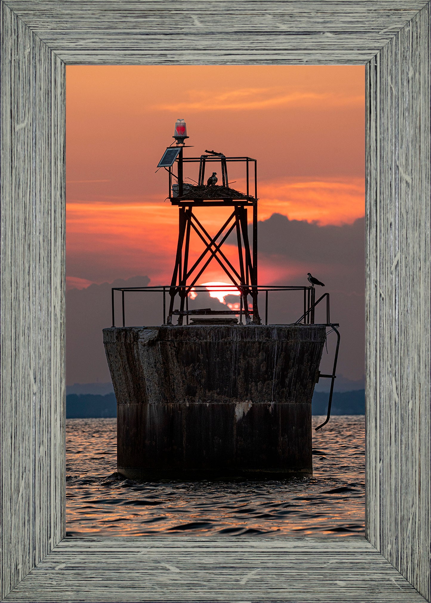 Sunset at Pooles Island Bar Light