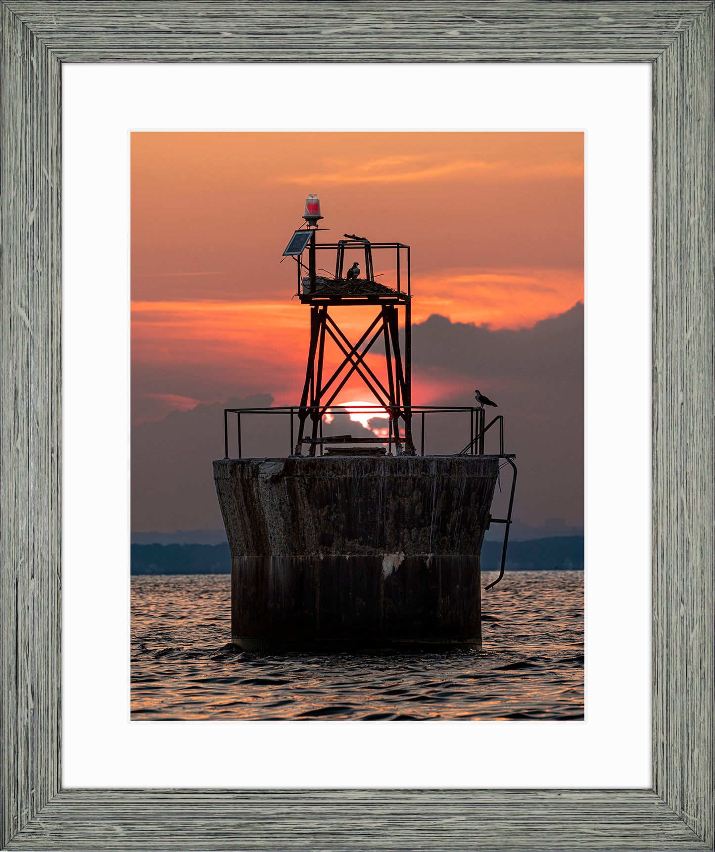 Sunset at Pooles Island Bar Light