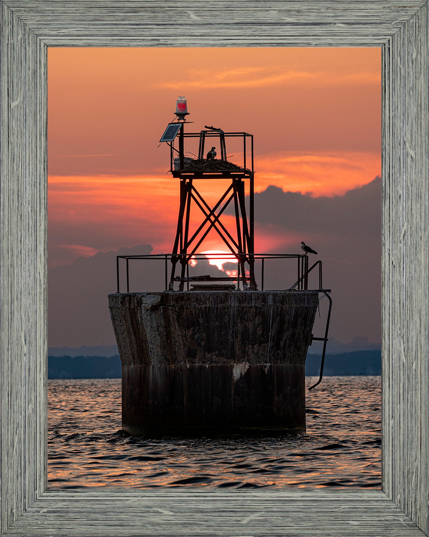 Sunset at Pooles Island Bar Light