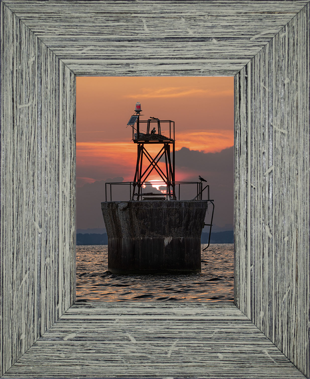 Sunset at Pooles Island Bar Light