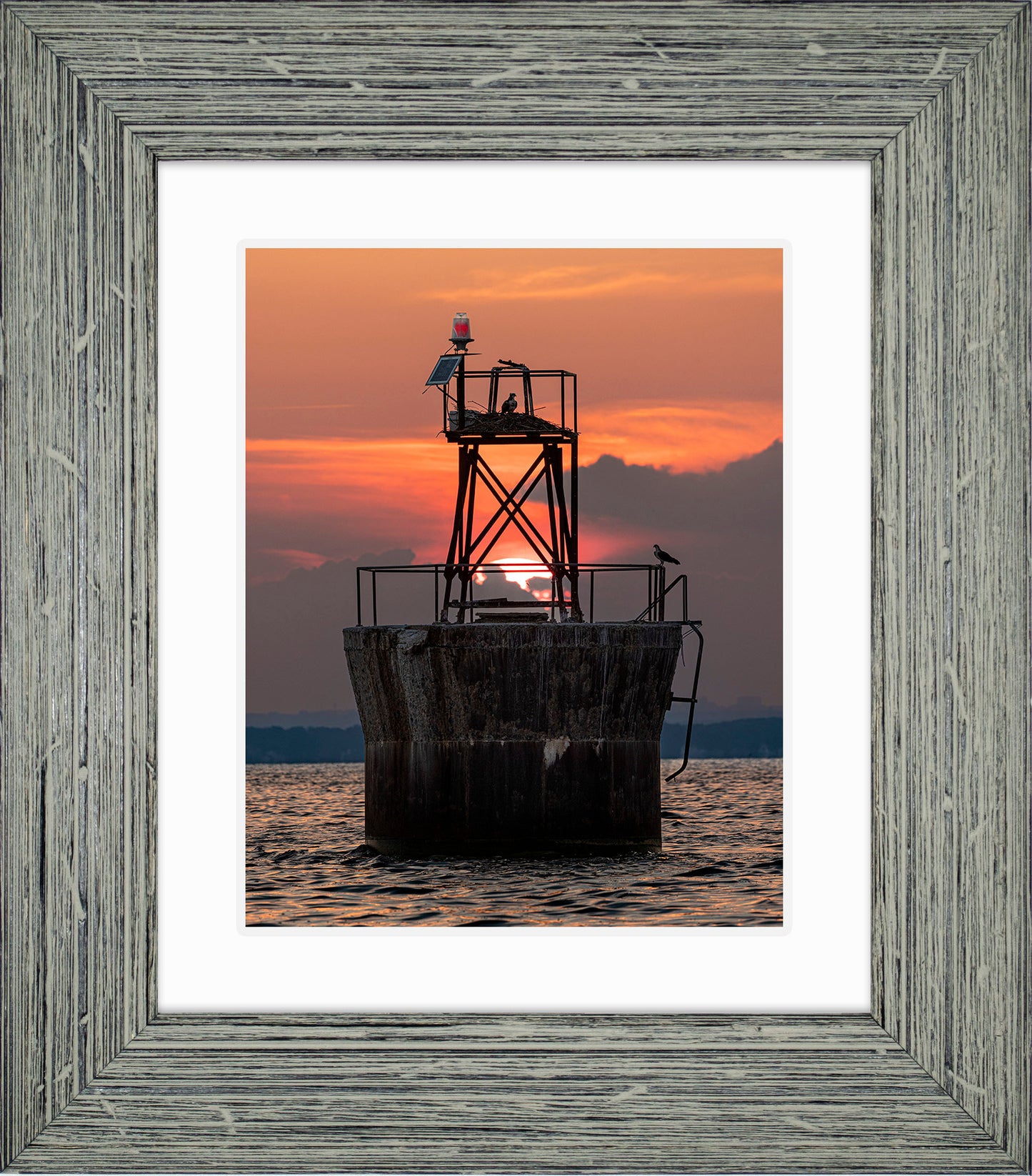 Sunset at Pooles Island Bar Light