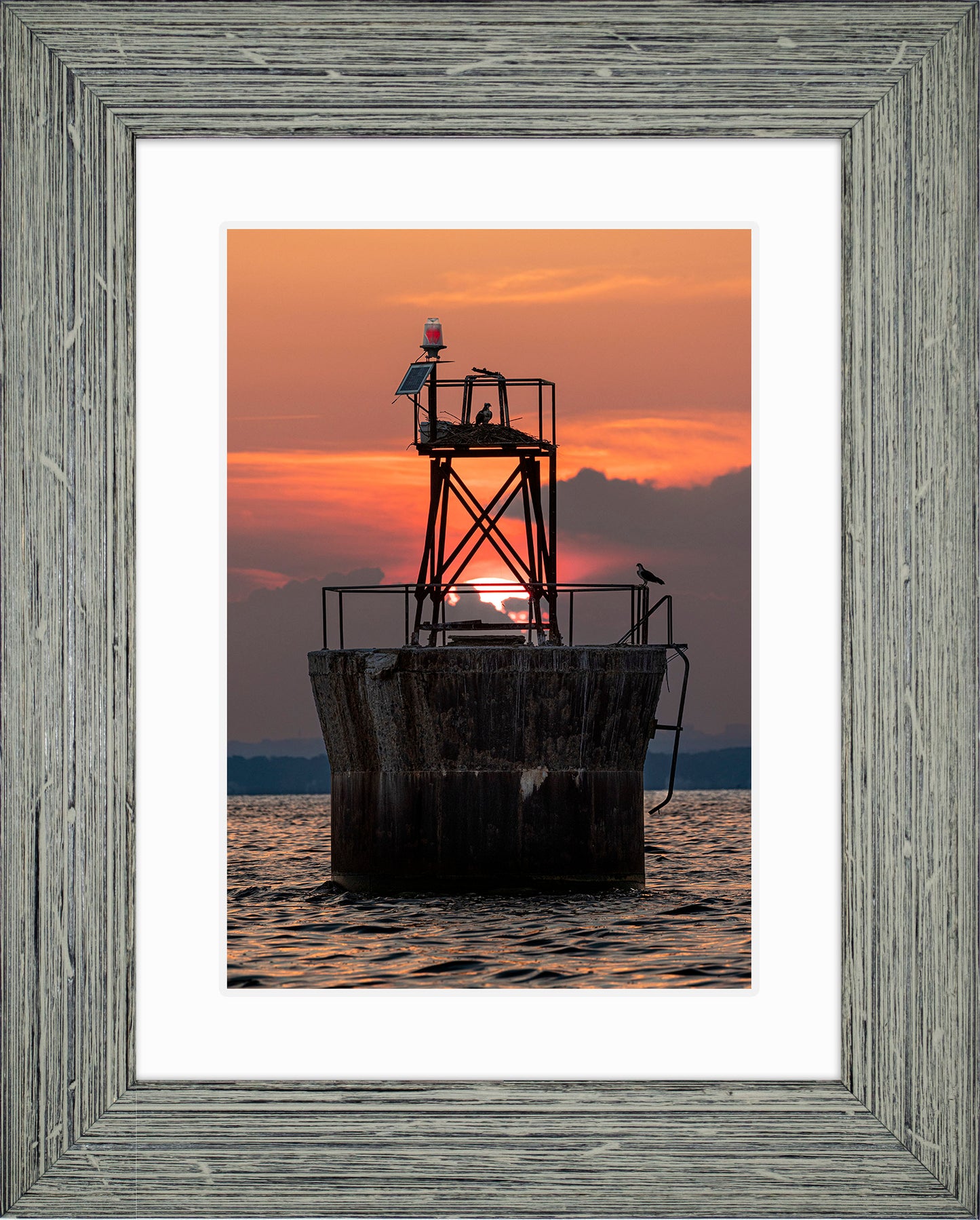 Sunset at Pooles Island Bar Light