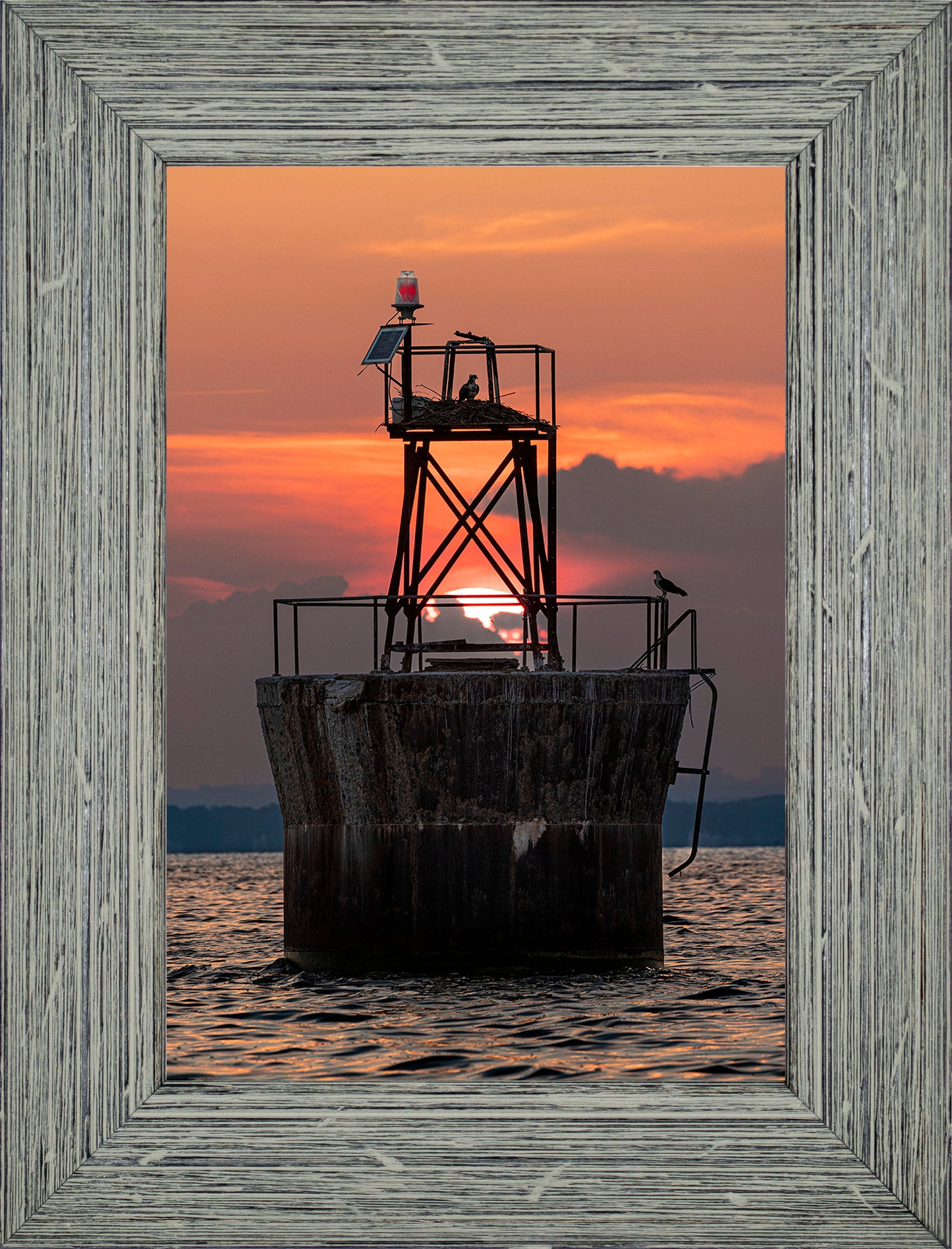 Sunset at Pooles Island Bar Light