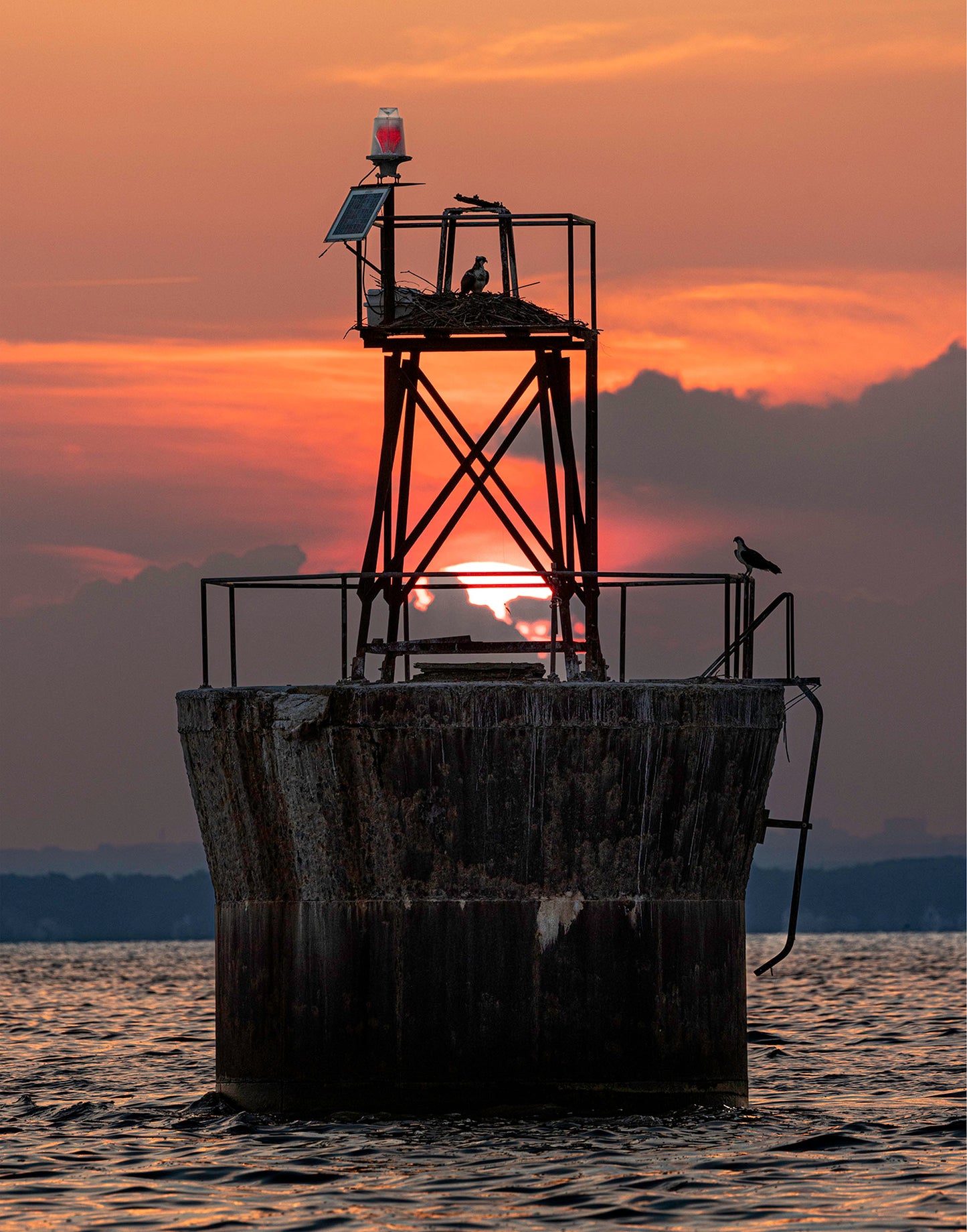 Sunset at Pooles Island Bar Light