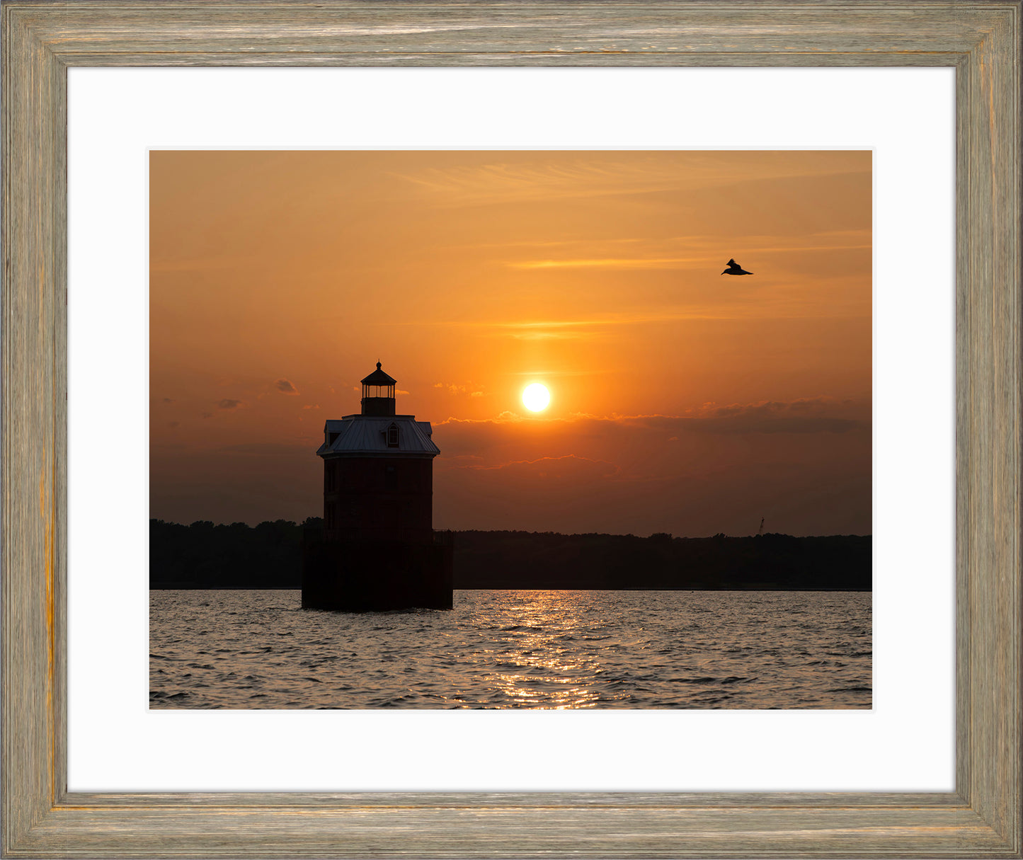 Sunset at Sandy Point Light