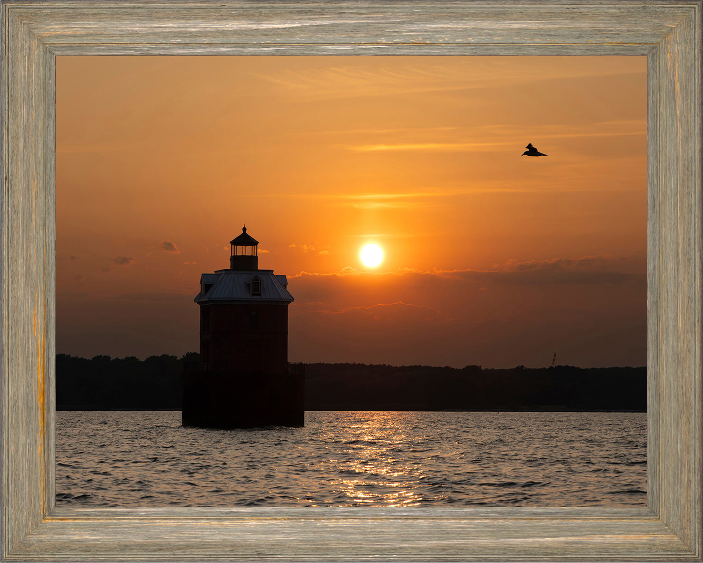 Sunset at Sandy Point Light