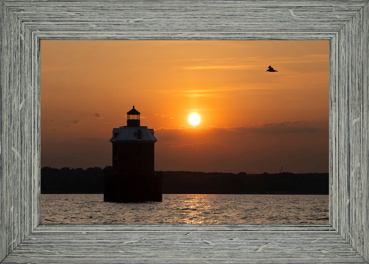 Sunset at Sandy Point Light