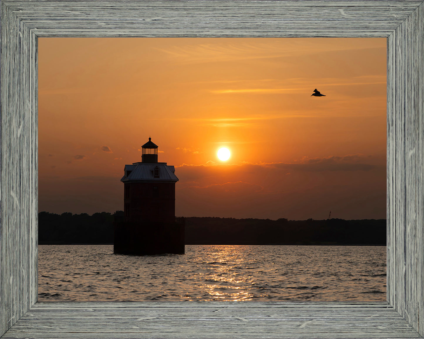 Sunset at Sandy Point Light