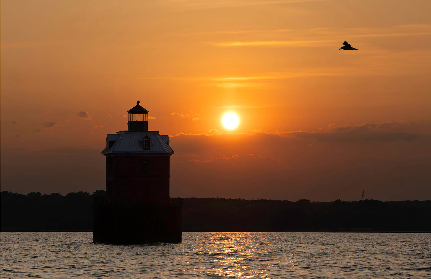 Sunset at Sandy Point Light