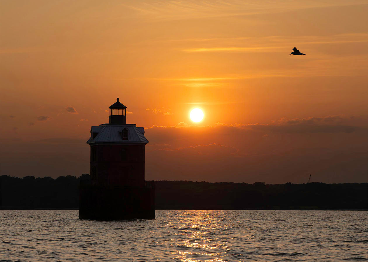 Sunset at Sandy Point Light
