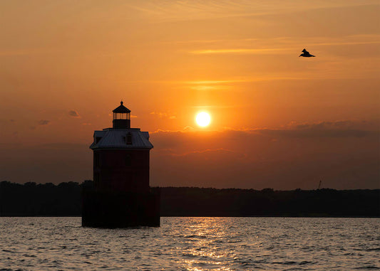 Sunset at Sandy Point Light