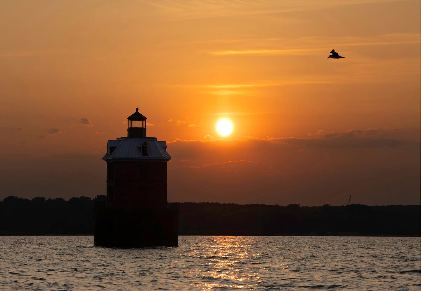 Sunset at Sandy Point Light
