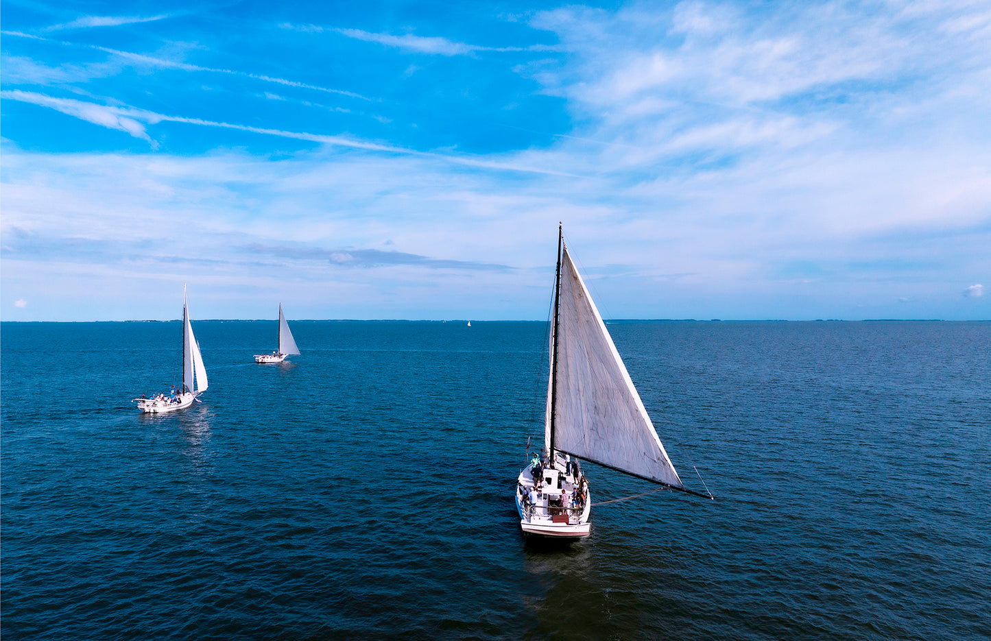 2022 Deal Island Skipjack Races - Three Down Wind