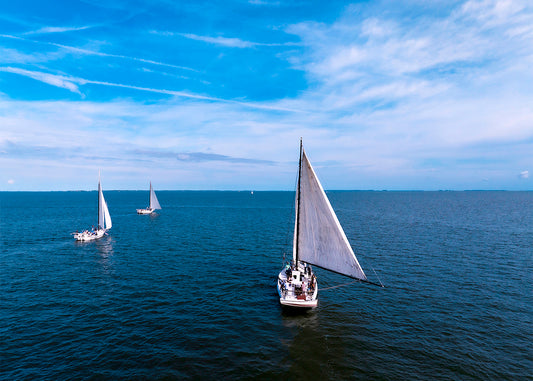 2022 Deal Island Skipjack Races - Three Down Wind -- Digital Print