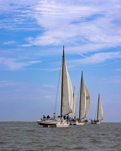 2023 Deal Island Skipjack Races - Committee Boat Run