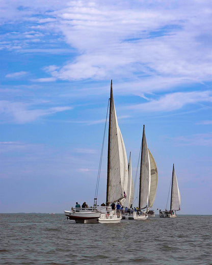 2023 Deal Island Skipjack Races - Committee Boat Run