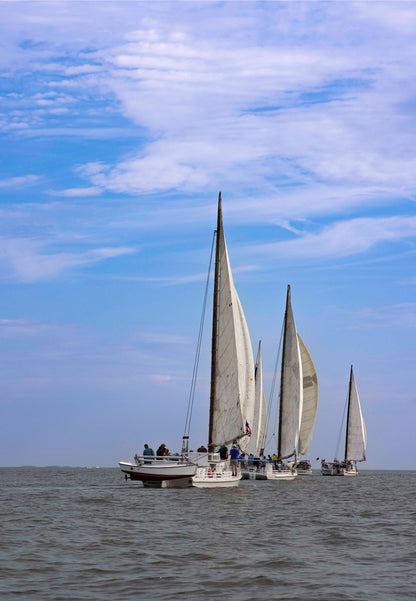 2023 Deal Island Skipjack Races - Committee Boat Run