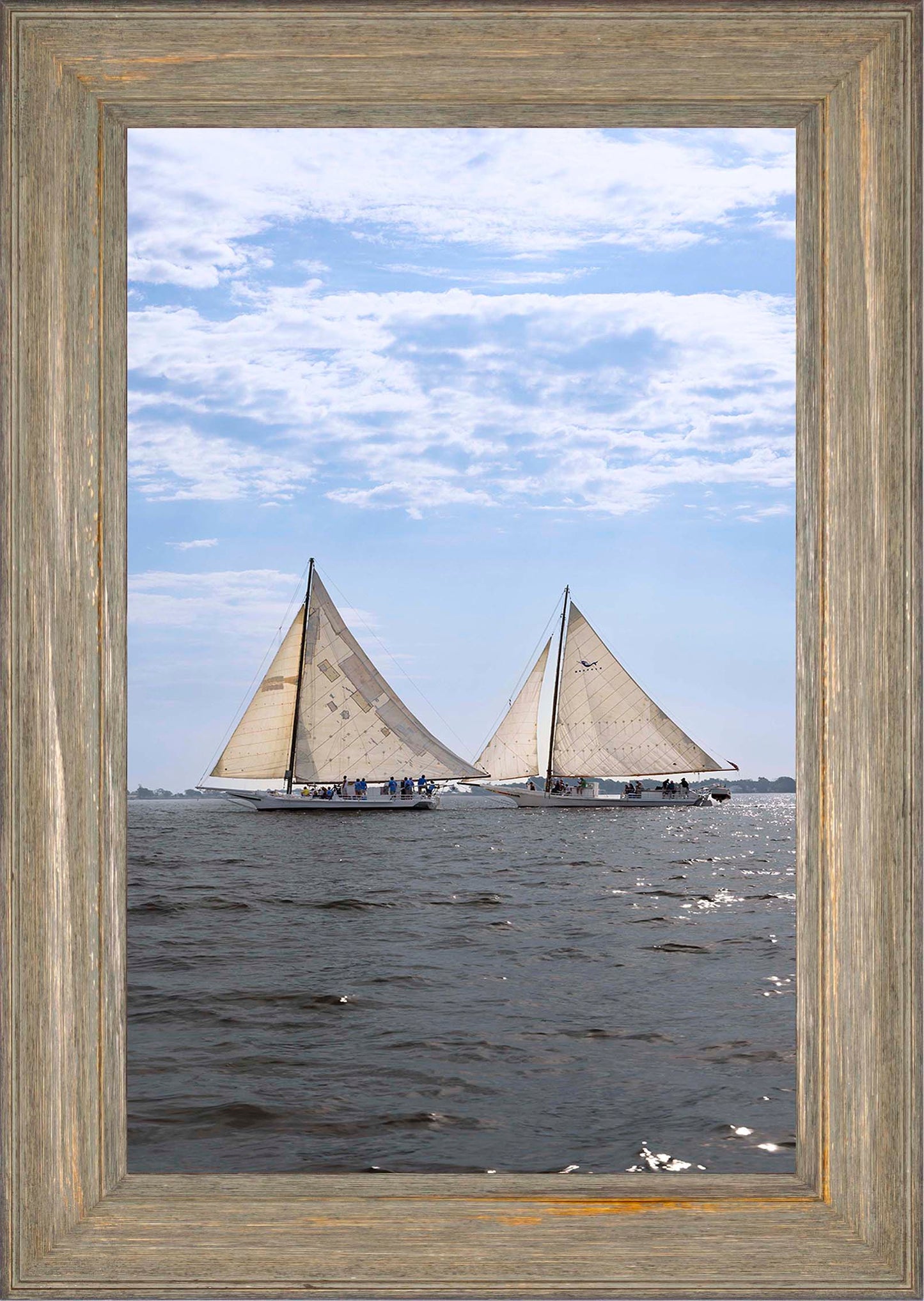 2023 Deal Island Skipjack Races - Fannie Dougherty Leads the Han Em Harve (Color)