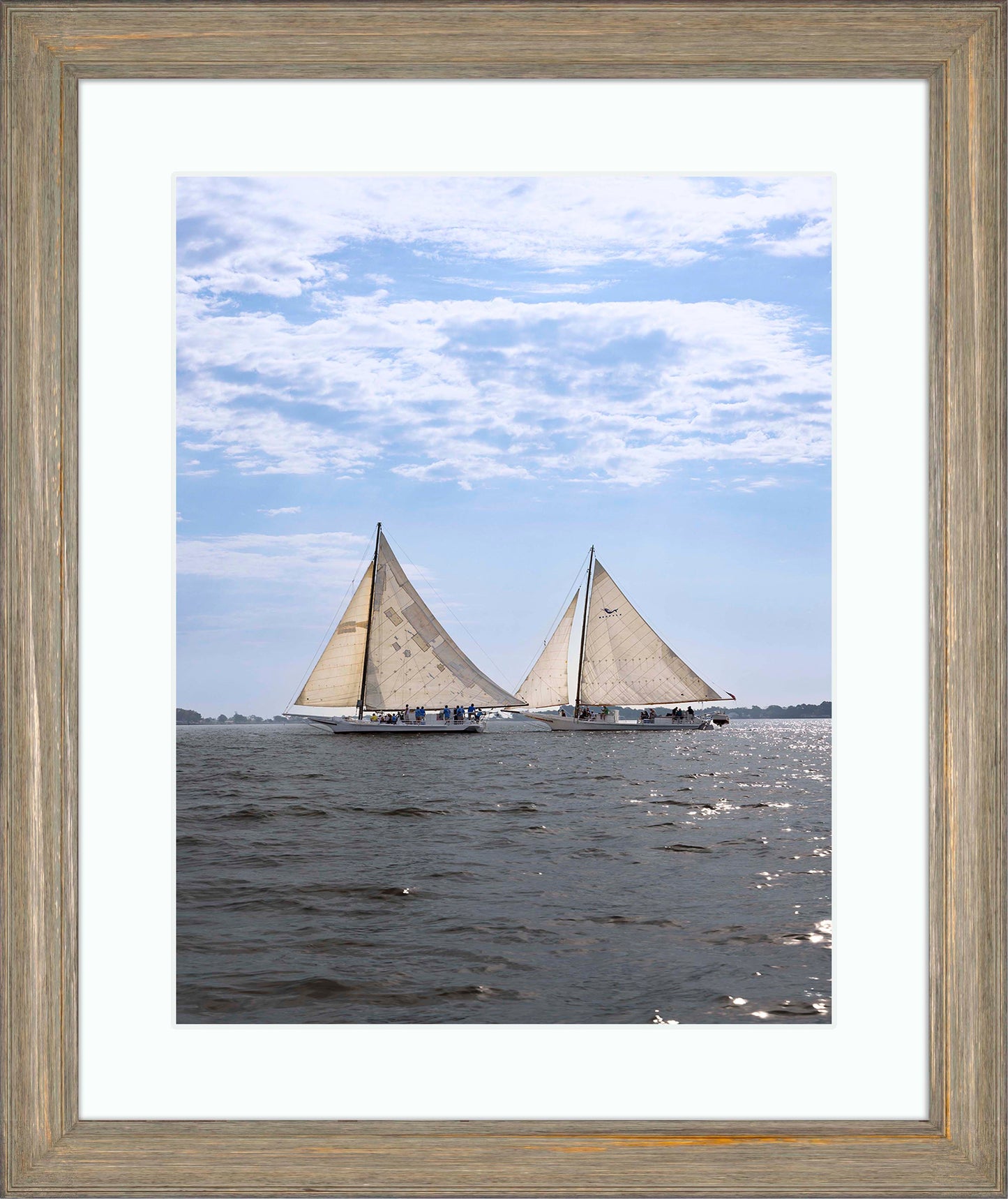 2023 Deal Island Skipjack Races - Fannie Dougherty Leads the Han Em Harve (Color)