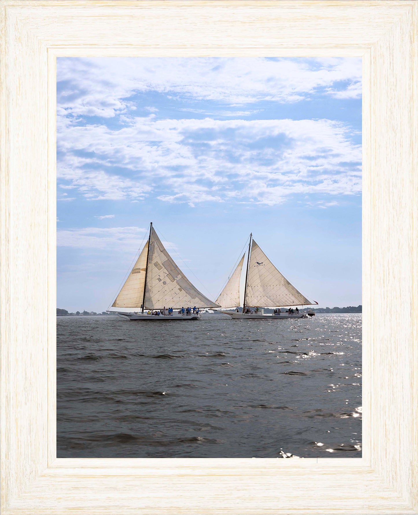 2023 Deal Island Skipjack Races - Fannie Dougherty Leads the Han Em Harve (Color)