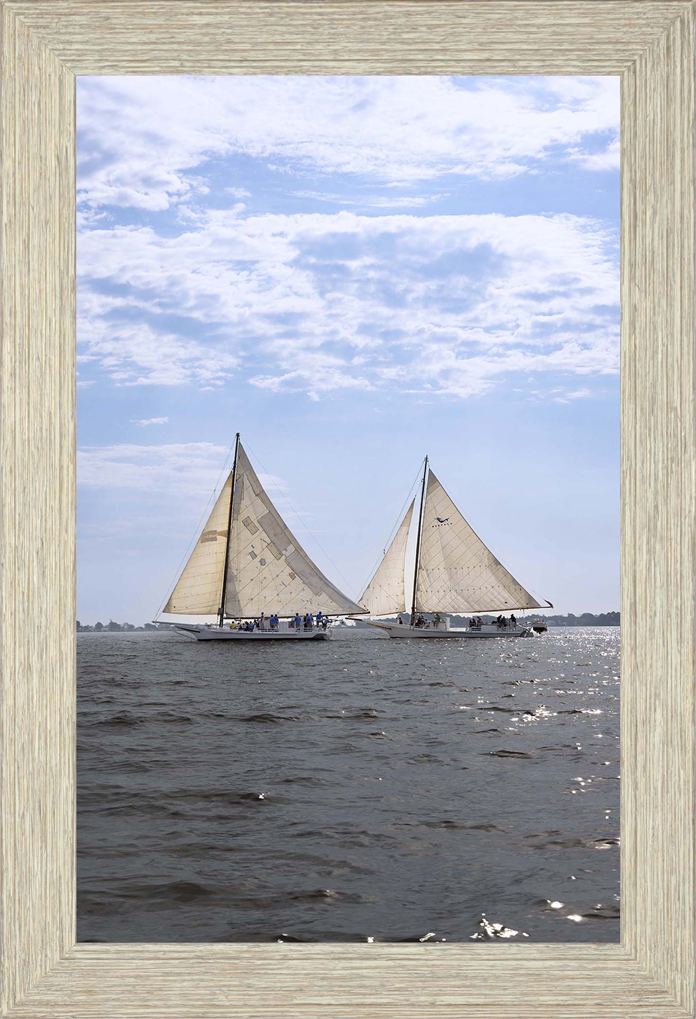 2023 Deal Island Skipjack Races - Fannie Dougherty Leads the Han Em Harve (Color)