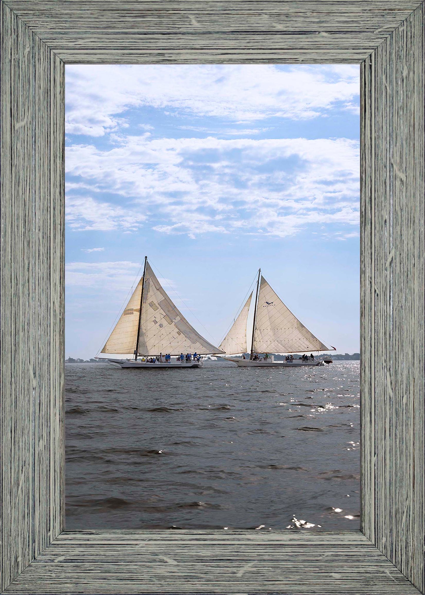 2023 Deal Island Skipjack Races - Fannie Dougherty Leads the Han Em Harve (Color)