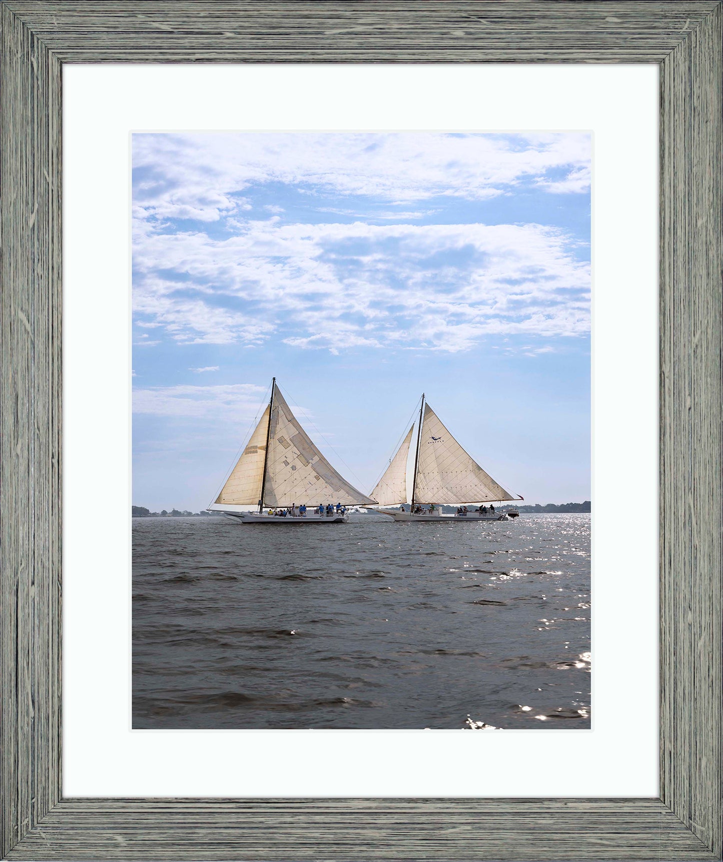 2023 Deal Island Skipjack Races - Fannie Dougherty Leads the Han Em Harve (Color)