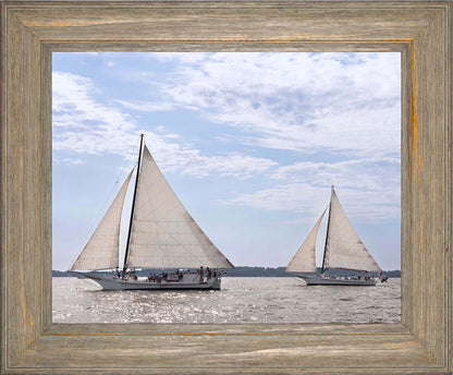 2023 Deal Island Skipjack Races - The Somerset Leads the Ida May -- Digital Print
