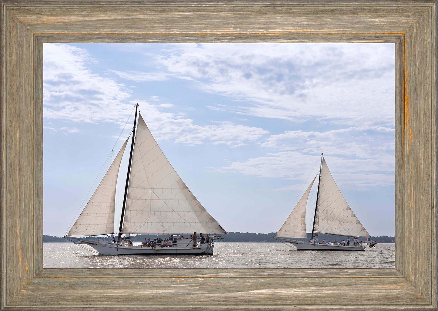 2023 Deal Island Skipjack Races - The Somerset Leads the Ida May