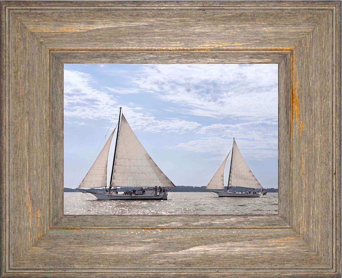 2023 Deal Island Skipjack Races - The Somerset Leads the Ida May -- Digital Print