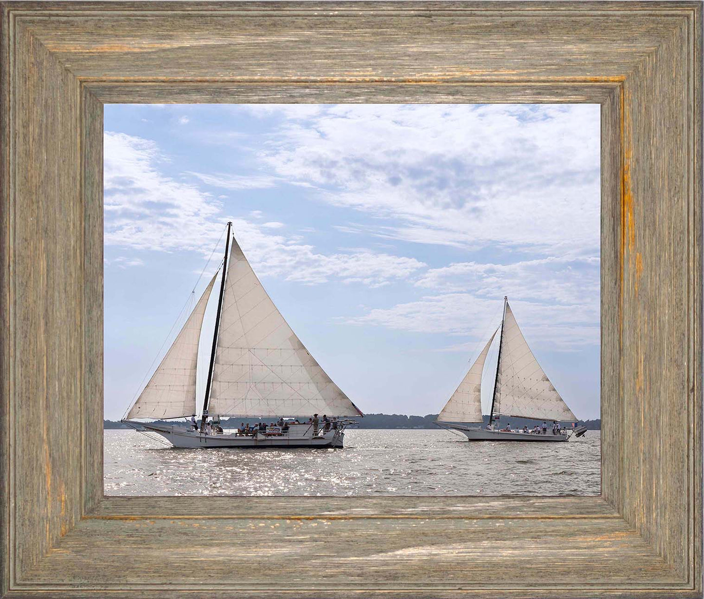 2023 Deal Island Skipjack Races - The Somerset Leads the Ida May -- Digital Print