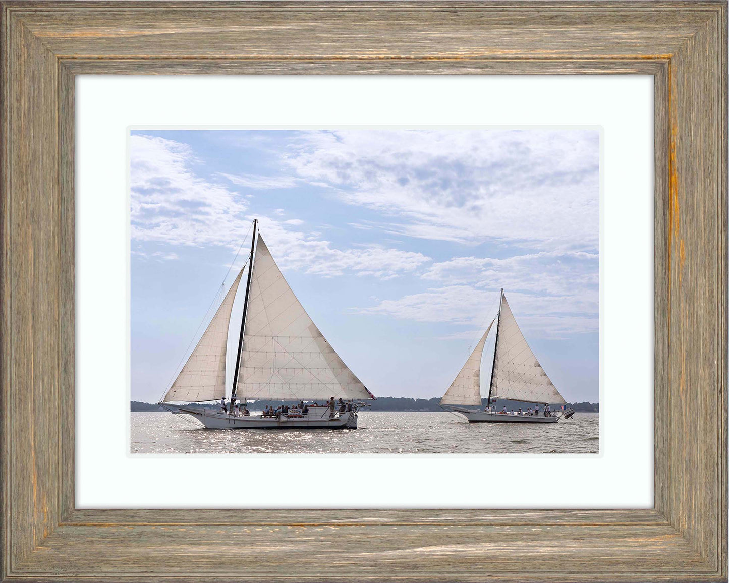2023 Deal Island Skipjack Races - The Somerset Leads the Ida May -- Digital Print