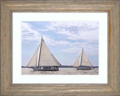 2023 Deal Island Skipjack Races - The Somerset Leads the Ida May -- Digital Print