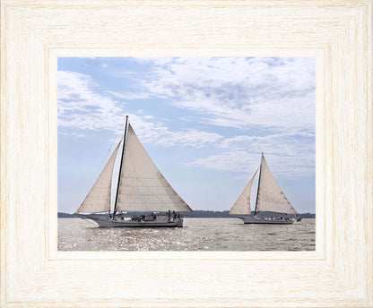 2023 Deal Island Skipjack Races - The Somerset Leads the Ida May -- Digital Print