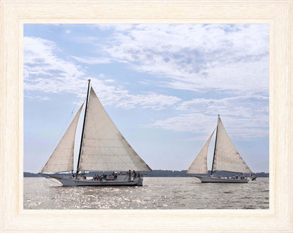 2023 Deal Island Skipjack Races - The Somerset Leads the Ida May