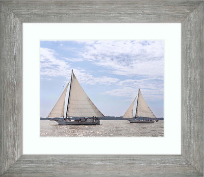 2023 Deal Island Skipjack Races - The Somerset Leads the Ida May -- Digital Print