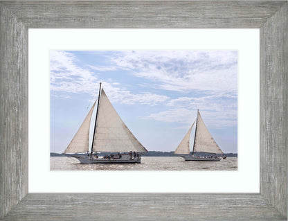 2023 Deal Island Skipjack Races - The Somerset Leads the Ida May -- Digital Print