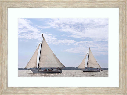 2023 Deal Island Skipjack Races - The Somerset Leads the Ida May -- Digital Print