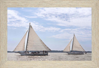 2023 Deal Island Skipjack Races - The Somerset Leads the Ida May