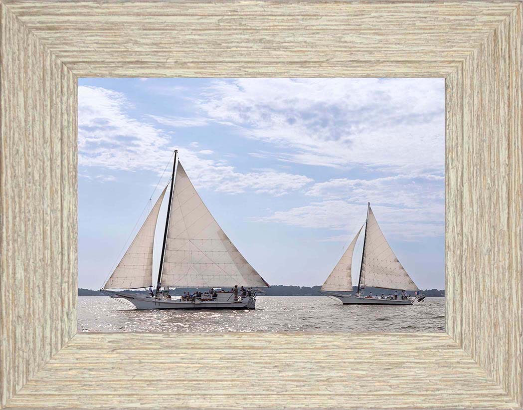 2023 Deal Island Skipjack Races - The Somerset Leads the Ida May -- Digital Print