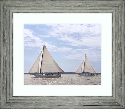 2023 Deal Island Skipjack Races - The Somerset Leads the Ida May -- Digital Print