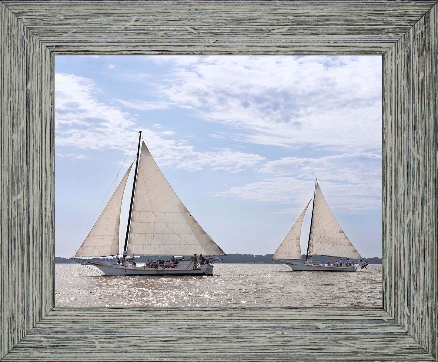 2023 Deal Island Skipjack Races - The Somerset Leads the Ida May -- Digital Print