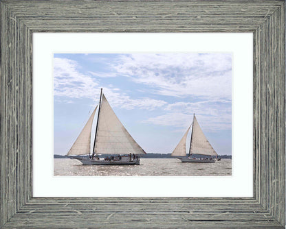 2023 Deal Island Skipjack Races - The Somerset Leads the Ida May -- Digital Print
