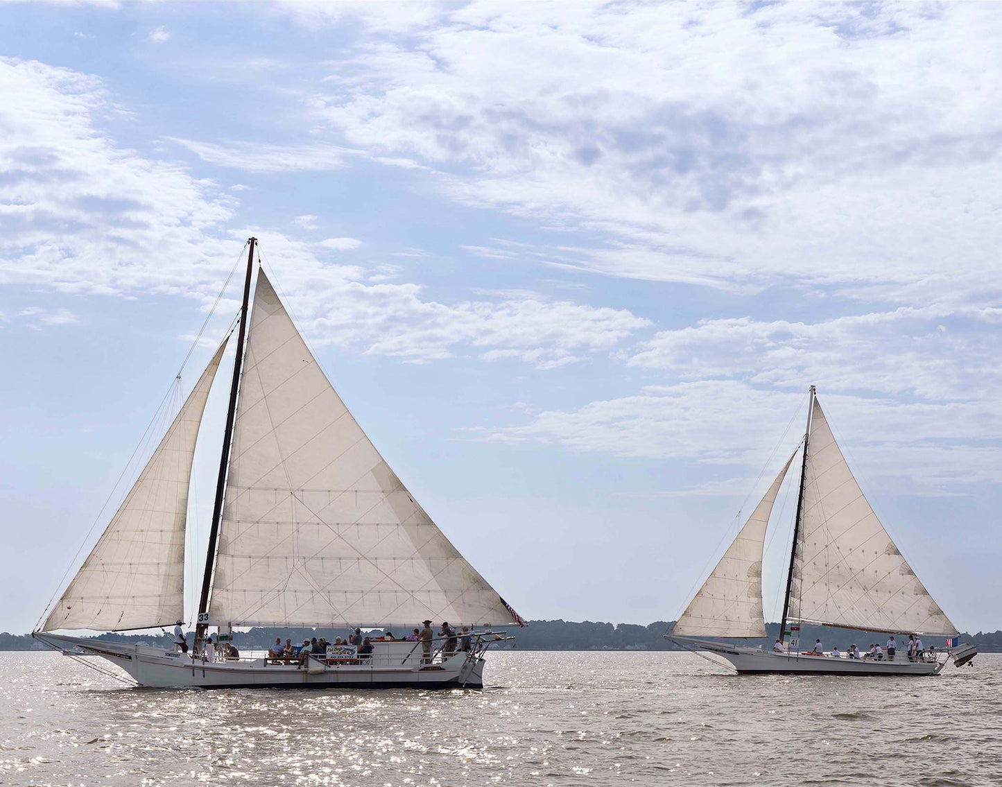 2023 Deal Island Skipjack Races - The Somerset Leads the Ida May -- Digital Print