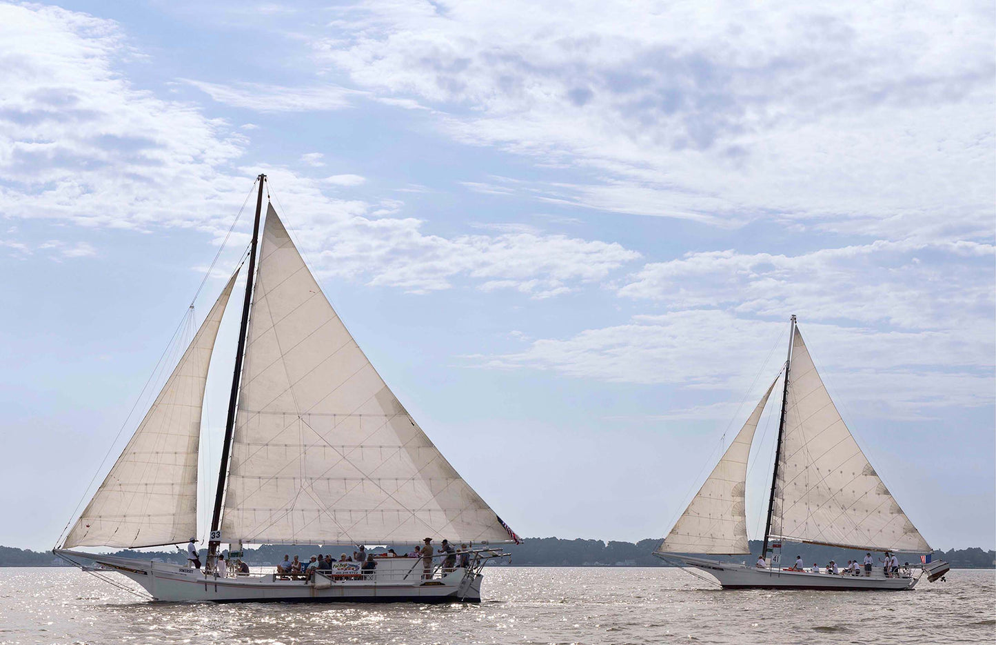 2023 Deal Island Skipjack Races - The Somerset Leads the Ida May -- Digital Print