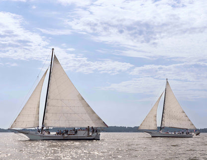 2023 Deal Island Skipjack Races - The Somerset Leads the Ida May
