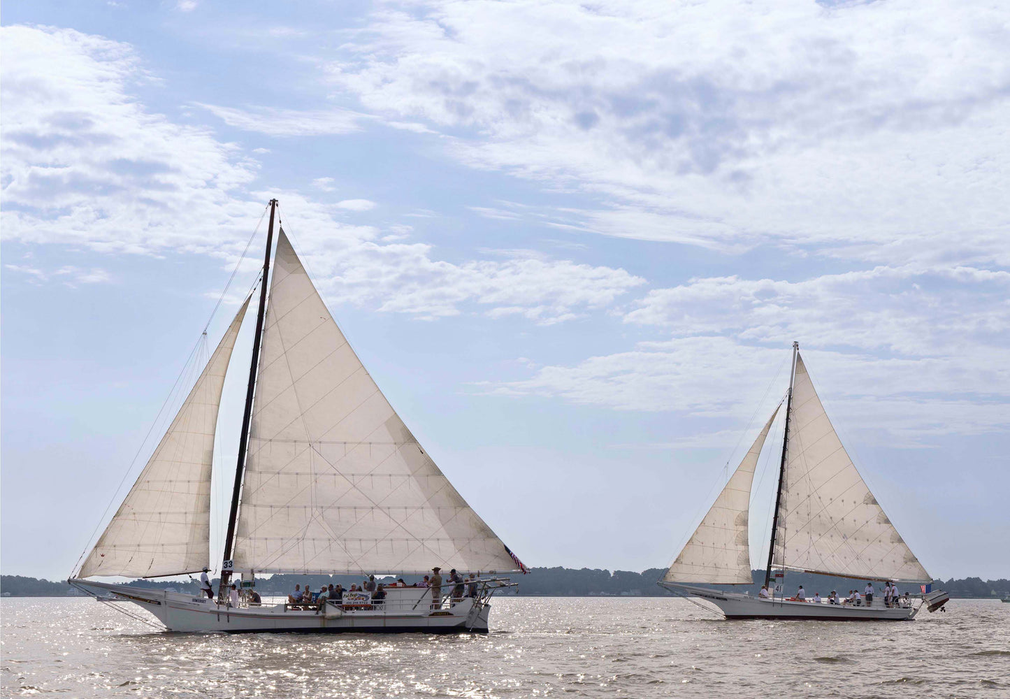 2023 Deal Island Skipjack Races - The Somerset Leads the Ida May