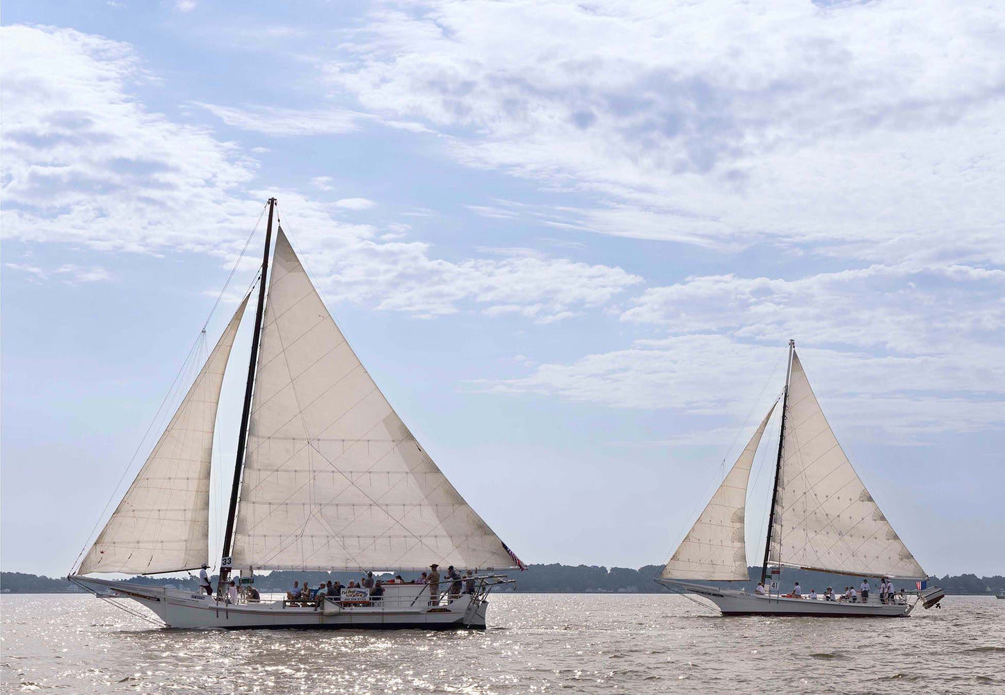 2023 Deal Island Skipjack Races - The Somerset Leads the Ida May -- Digital Print